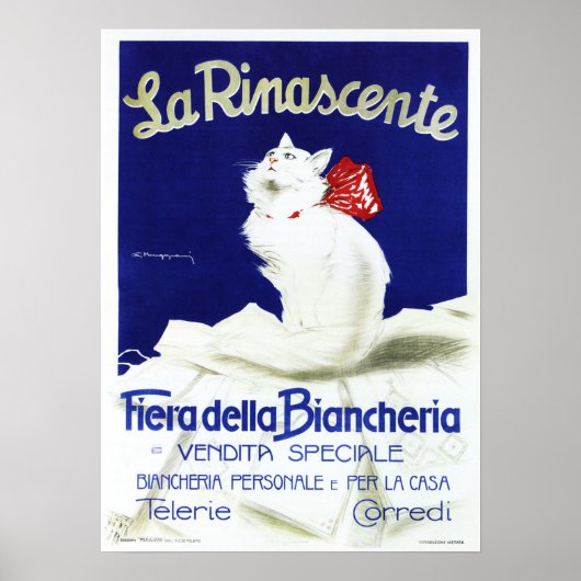 LA RINASCENTE Leinenmesse Italienisches Kaufhaus Poster (Vorne)