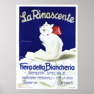 LA RINASCENTE Linen Fair Italienisches Kaufhaus Poster