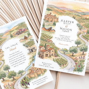 La Rioja Spanien Baskenland Weinberg Hochzeit Einladung