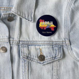 La Rioja Spanien Retro Region Weinkultur und Vinta Button