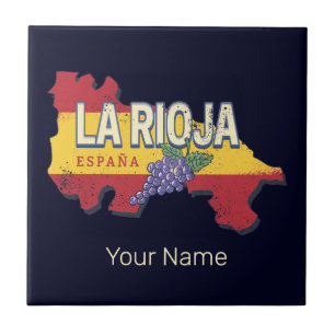La Rioja Spanien Retro Region Weinkultur und Vinta Fliese