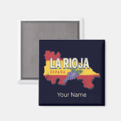 La Rioja Spanien Retro Region Weinkultur und Vinta Magnet (Vorderseite/Rückseite)