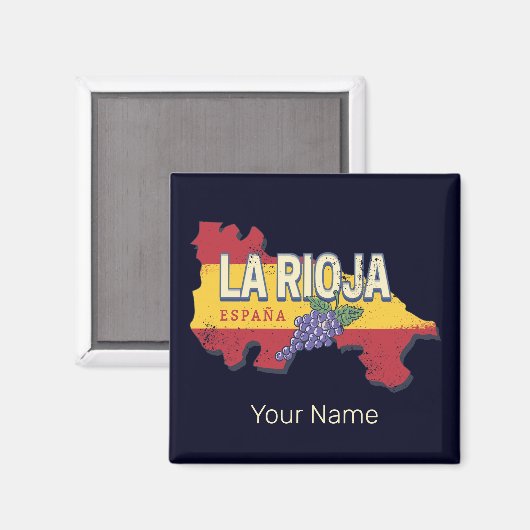 La Rioja Spanien Retro Region Weinkultur und Vinta Magnet (Vorderseite/Rückseite)