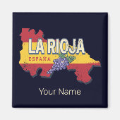 La Rioja Spanien Retro Region Weinkultur und Vinta Magnet (Vorne)