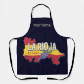 La Rioja Spanien Retro Region Weinkultur und Vinta Schürze (Vorderseite)