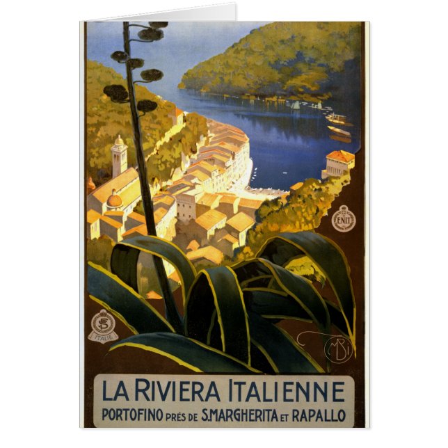 La Riviera Italienne Portofino Reiseplakat 1920 (Vorne)