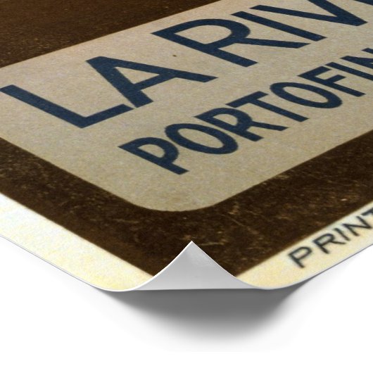 La Riviera Italienne Portofino Reiseplakat 1920 Poster (Ecke)