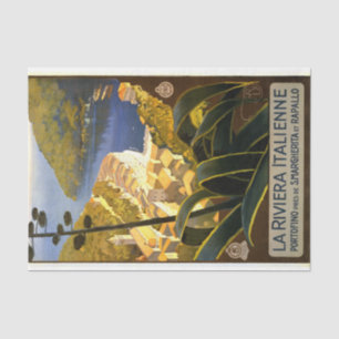 La Riviera Reiseplakat Dekoupage Tissue Paper Seidenpapier