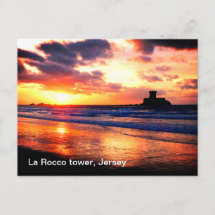 La Rocco Turm bei Sonnenuntergang, Jersey Postkarte