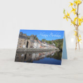 La Roche en Ardenne View, Belgium Birthday Karte (Gelbe Blume)