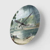 La Roche, from Views on the Seine, engraved by T Runde Wanduhr (Winkel)