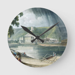 La Roche, "von den Ansichten über die Seine", Runde Wanduhr
