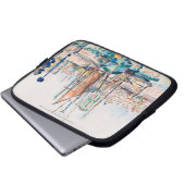 La Rochelle (1911) Gemälde von Paul Signac Laptopschutzhülle (Vorne Knopf)