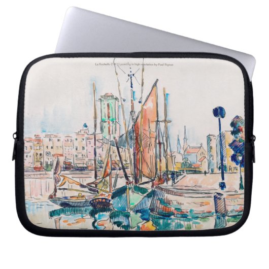 La Rochelle (1911) Gemälde von Paul Signac Laptopschutzhülle (Vorderseite)