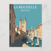 La Rochelle, Frankreich: Vintage Travel Art Postkarte (Vorderseite)