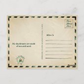 La Romana Beach DR. Retro Flamingos Souvenir 1960e Postkarte (Rückseite)