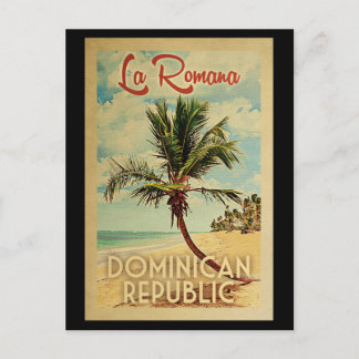 La Romana Palm Tree Vintage Postkarte