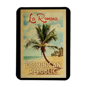 La Romana Palme-Vintage Reise Magnet
