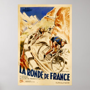 La Ronde de France Vintage Fahrradposter Drucke