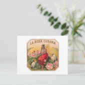 La Rosa Cubana Diseño Vintag Cuba Postkarte (Stehend Vorderseite)