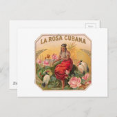 La Rosa Cubana Diseño Vintag Cuba Postkarte (Vorne/Hinten)