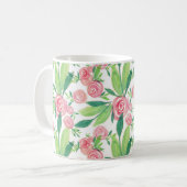La Rosa Whimsy Gold Border Floral Tasse (Vorderseite Links)