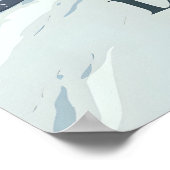 La Rosiere Skigebiet Reiseplakat Poster (Ecke)