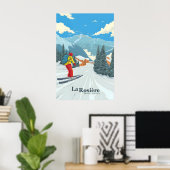 La Rosiere Skigebiet Reiseplakat Poster (Heimbüro)