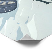 La Rosiere Snowboard Reiseplakat Poster (Ecke)