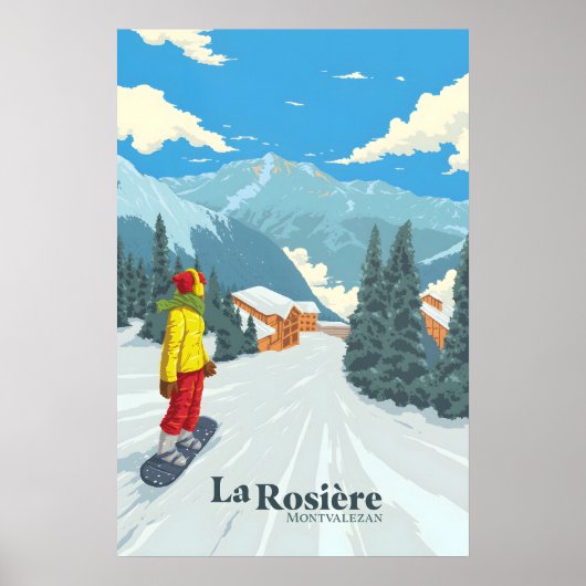 La Rosiere Snowboard Reiseplakat Poster (Vorne)