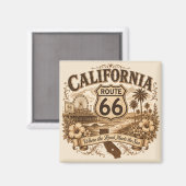 LA Route 66 Santa Monica Endpunkt Magnet (Vorderseite/Rückseite)