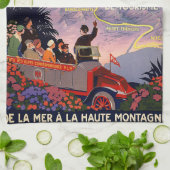 La route des Alpes Küchentuch (Gefaltet)