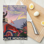 La route des Alpes Küchentuch (Viertel Falte)