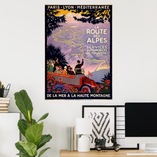 La route des Alpes Poster (Heimbüro)