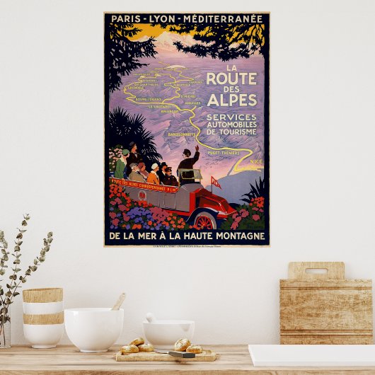 La route des Alpes Poster (Küche)