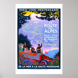 La Route des Alpes Travel Poster (1920er Jahre)
