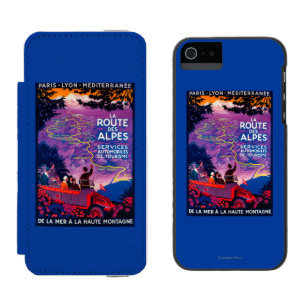 La Route Des Alpes Vintage PosterEuropa Incipio Watson™ iPhone 5 Geldbörsen Hülle