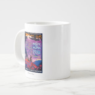 La Route Des Alpes Vintage PosterEuropa Jumbo-Tasse