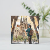 La Sagrada Familia, Barcelona Feiertagskarte (Stehend Vorderseite)