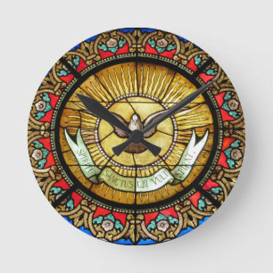 La Sainte-Chapelle Bleiglasfenster Runde Wanduhr