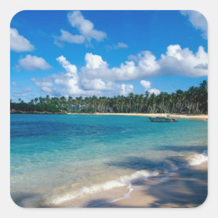 La Samana Peninsula, Dominikanische Republik, 2 Quadratischer Aufkleber