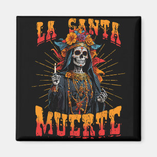 La Santa Muerte Sugar Skull La Catrina Magnet