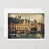 La Saône - Lyon Postkarte (Vorne/Hinten)
