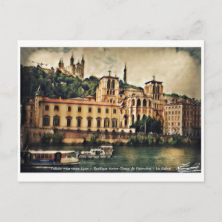 La Saône - Lyon Postkarte