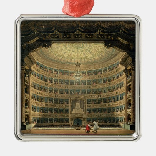 La Scala, Mailand, während einer Leistung Silbernes Ornament (Vorne)