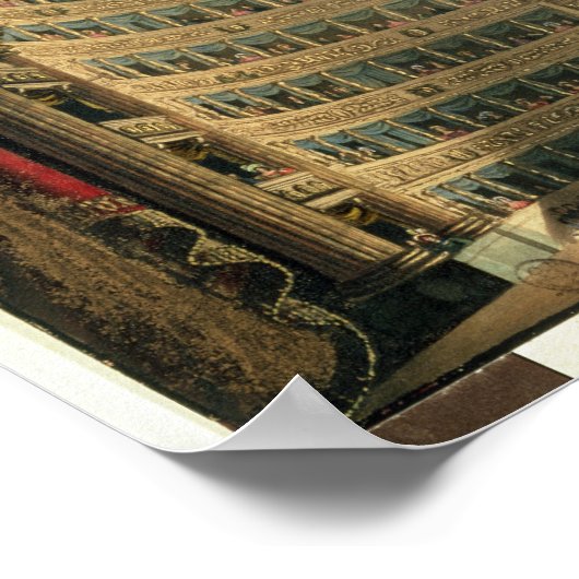 La Scala, Mailand, während einer Vorstellung Poster (Ecke)