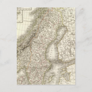 La Scandinavie - Skandinavien Postkarte