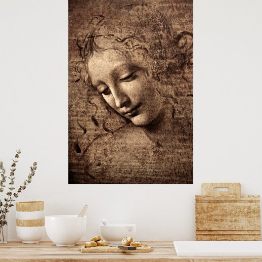 La Scapigliata by Leonardo da Vinci Poster (Küche)