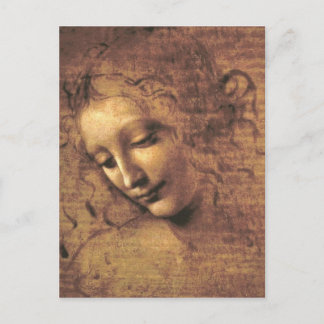 La Scapigliata by Leonardo da Vinci Postkarte