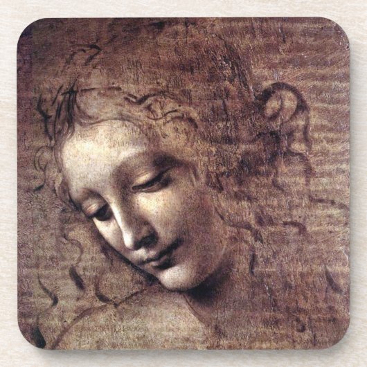 La Scapigliata - da Vinci - c1508 Getränkeuntersetzer (Vorderseite)